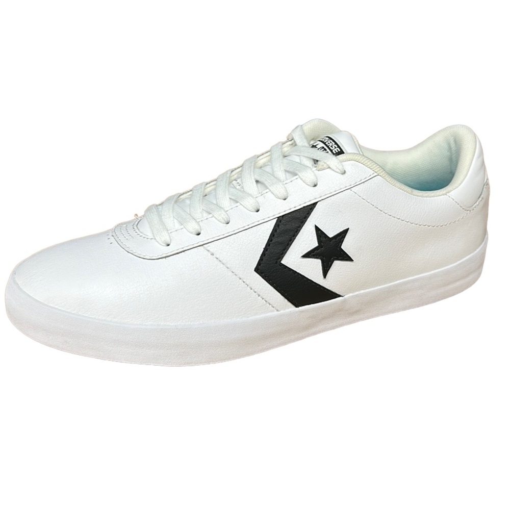 Single Shoe LEFT Converse All Star OX Point White Black Leather Amputee Size 12